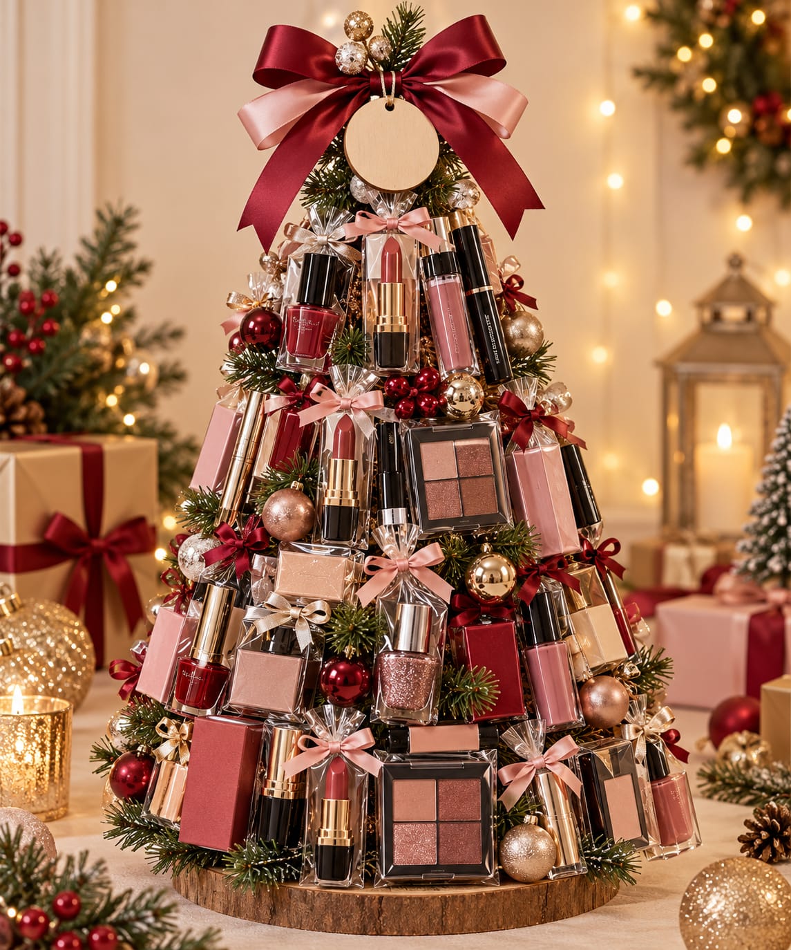 Árbol de Navidad de maquillaje